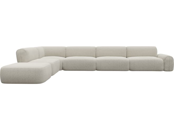 Beckett Boucle Ivory Modular Sofa - 7 Piece color Boucle Ivory