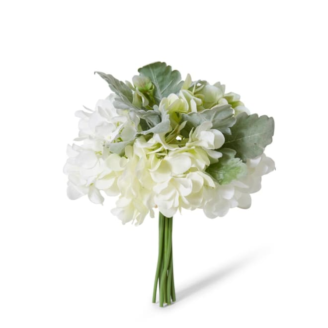 Hydrangea Alice Bouquet - 25 x 25 x 28cm color White/Green