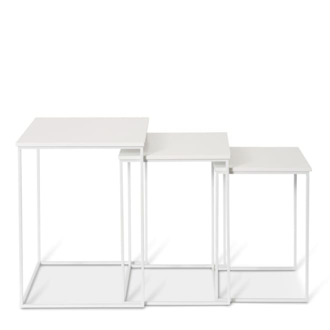 Duke Square Side Table Set 3 - 42 x 42 x 55cm 