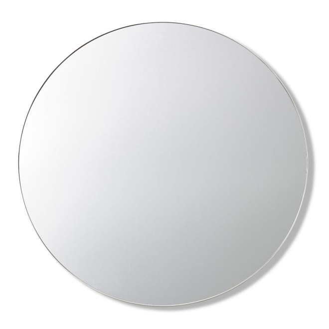 Coco Round Wall Mirror - 100 x 4 x 100cm color White