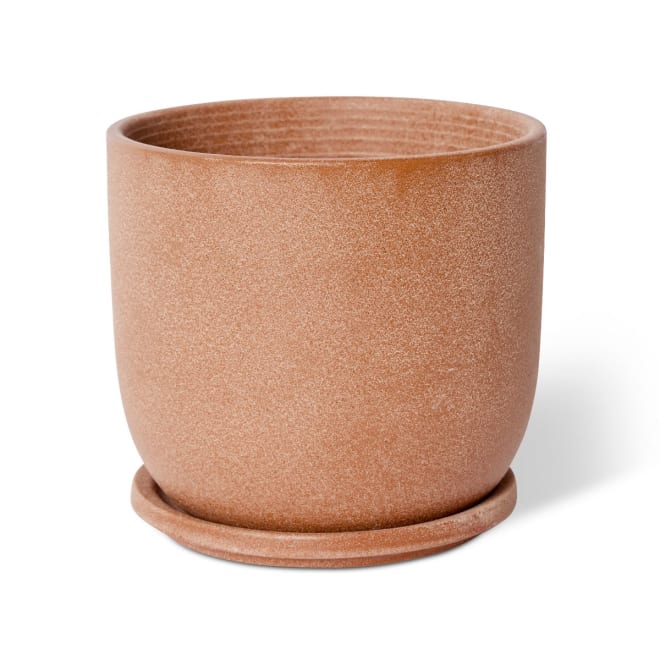 Allegra Pot w. Saucer - 19 x 19 x 18cm color Terracotta