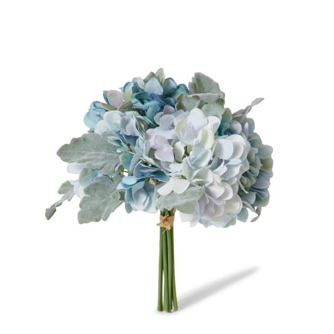 Hydrangea Alice Bouquet - 25 x 25 x 28cm color Soft Blue