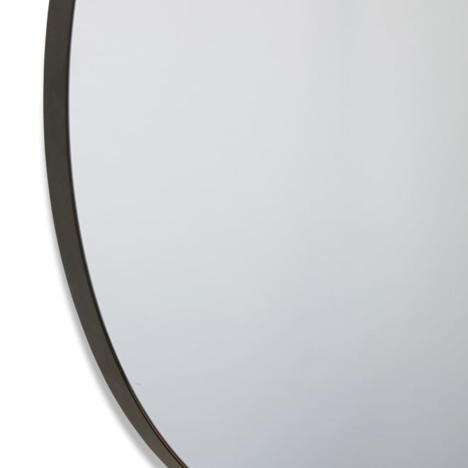 Coco Round Wall Mirror - 100 x 4 x 100cm color Black