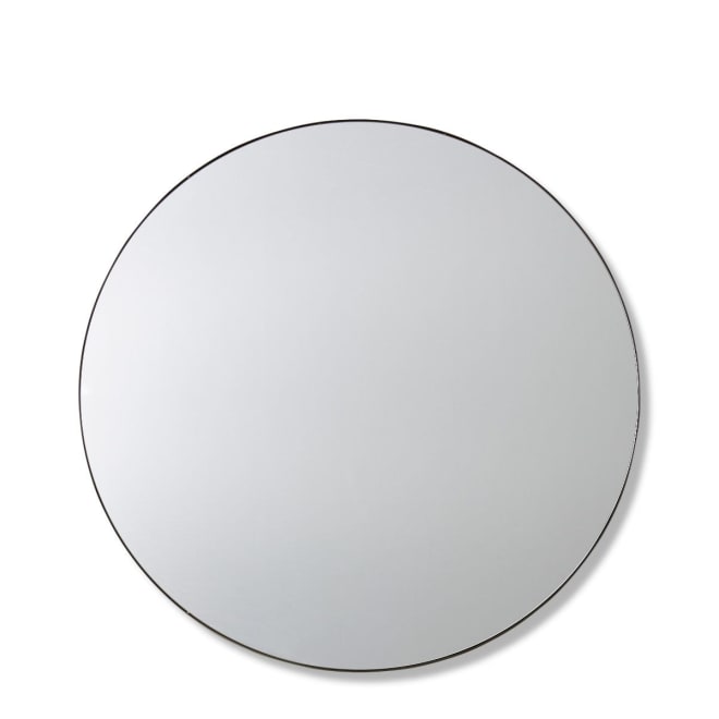Coco Round Wall Mirror - 80 x 4 x 80cm color Black