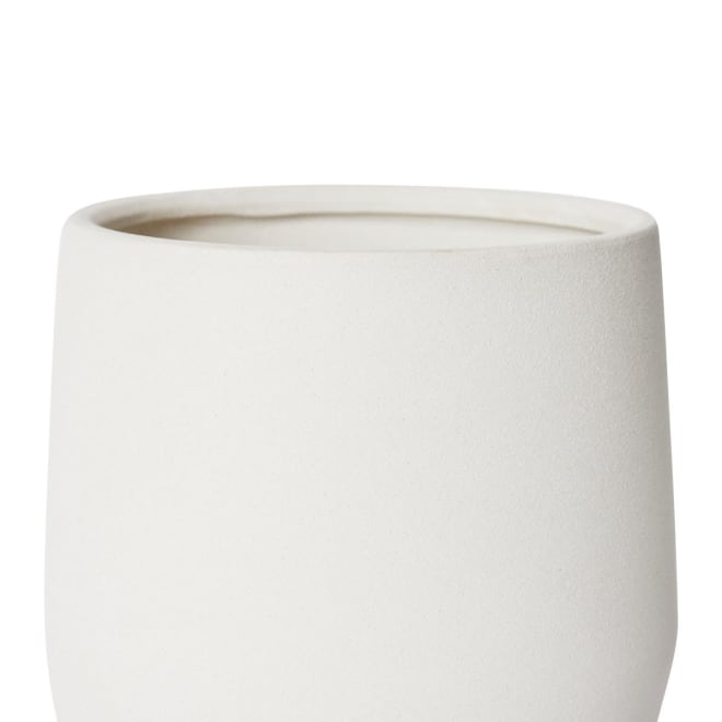 Mason Pot w. Saucer - 22 x 22 x 22cm color White