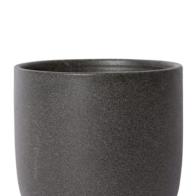 Allegra Pot w. Saucer - 15 x 15 x 15cm color Black