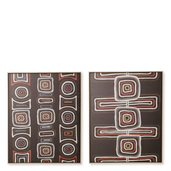 Jaigo Canvas Wall Art 2 Assorted - 80 x 4 x 100cm