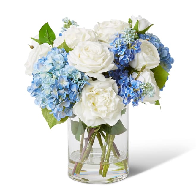 Estella Arrangement White/Blue - 42 x 38 x 40cm color White/Blue