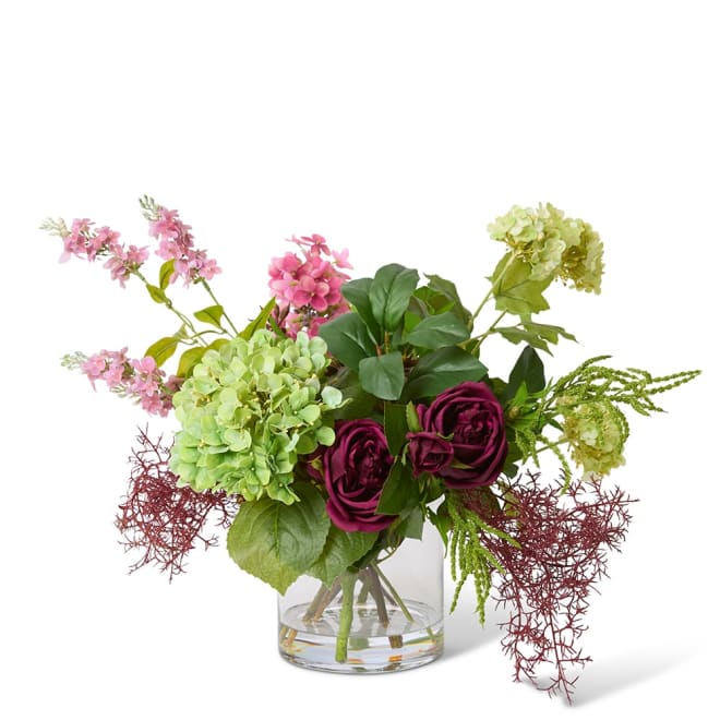 Bianca Arrangement Burgundy/Pink/Green - 66 x 48 x 40cm color Burgundy/Pink/Green