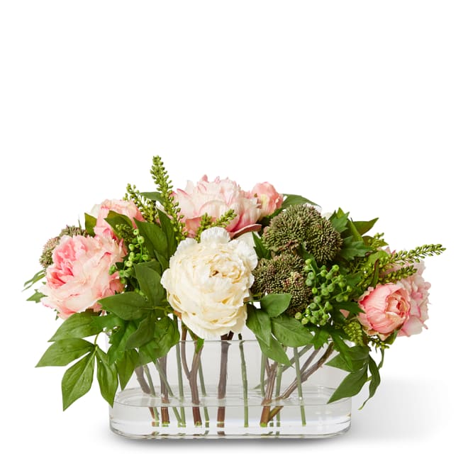 Chloe Peony Mix-Rectangle Vase - 48 x 30 x 31 cm
