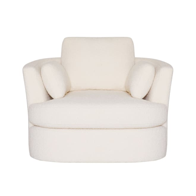 Lax Swivel Chair Boucle Ivory color Boucle Ivory