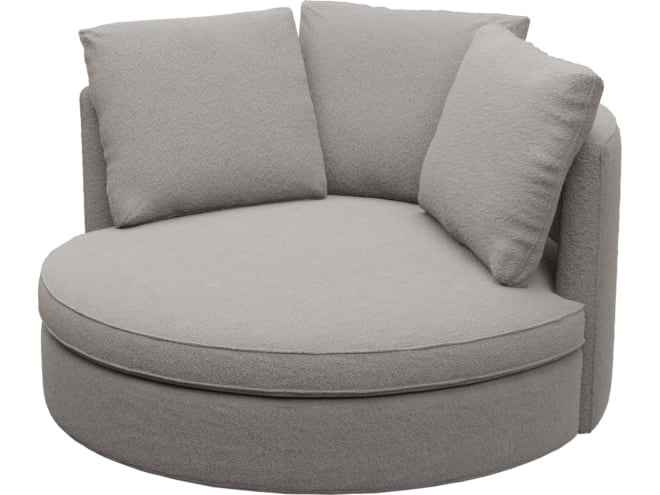 Adore Boucle Pumice Swivel Chair color Boucle Pumice