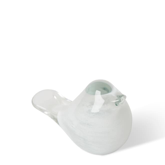 Flynn Glass Bird White/Clear - 12 x 6 x 8cm color White/Clear