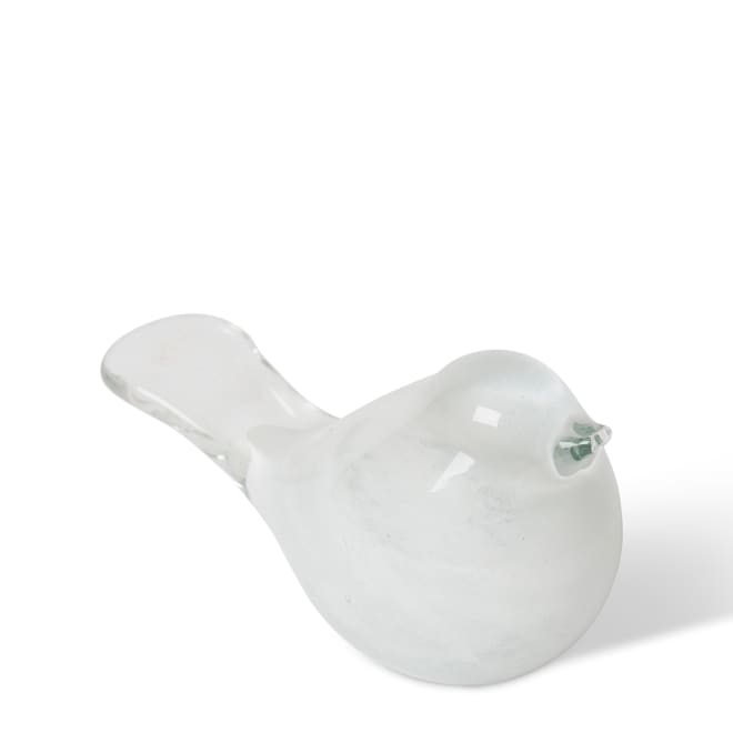 Flynn Glass Bird White/Clear - 16 x 7 x 10cm color White/Clear