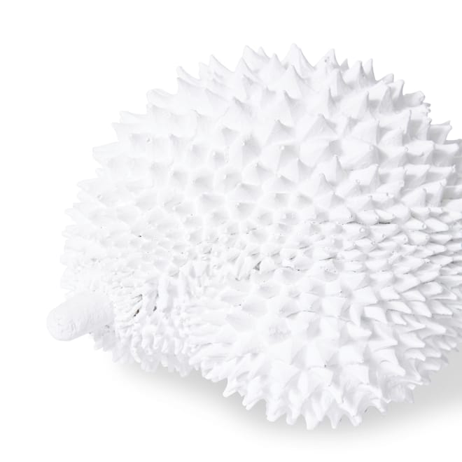 Durian Sculpture - 22 x 16 x 17cm color White