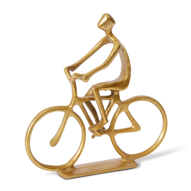 Cycling Sculpture Gold - 25 x 6 x 25cm color Gold