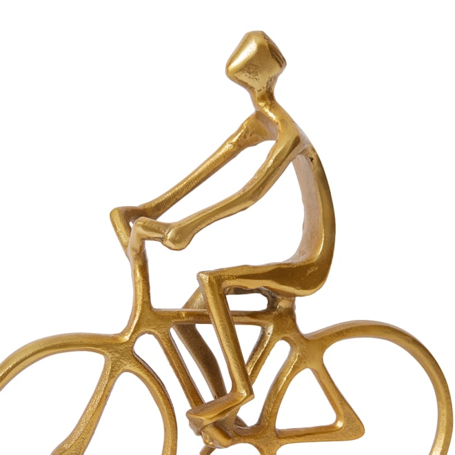 Cycling Sculpture Gold - 25 x 6 x 25cm color Gold