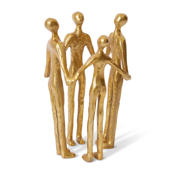 Circle of Friends Sculpture - 22 x 19 x 35cm color Gold