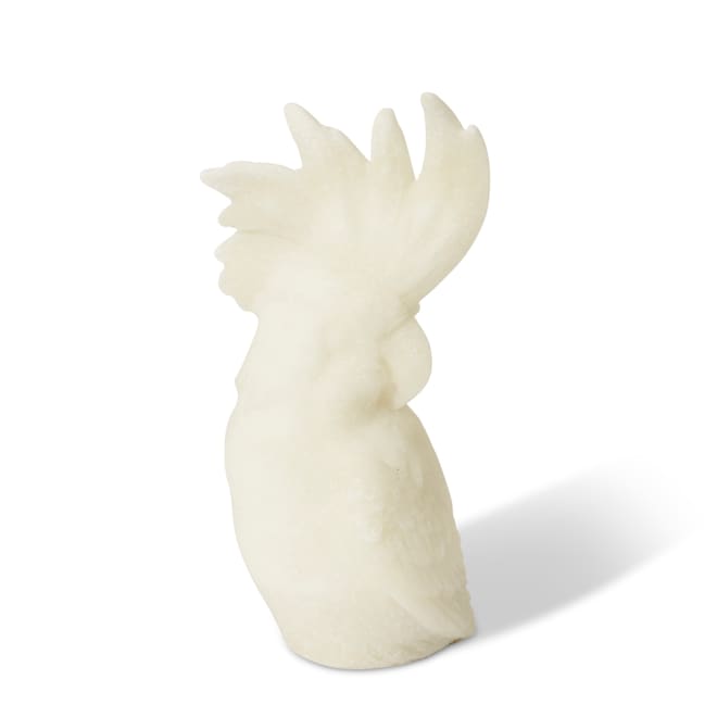 Cockatoo Sculpture White - 13 x 10 x 27cm color White