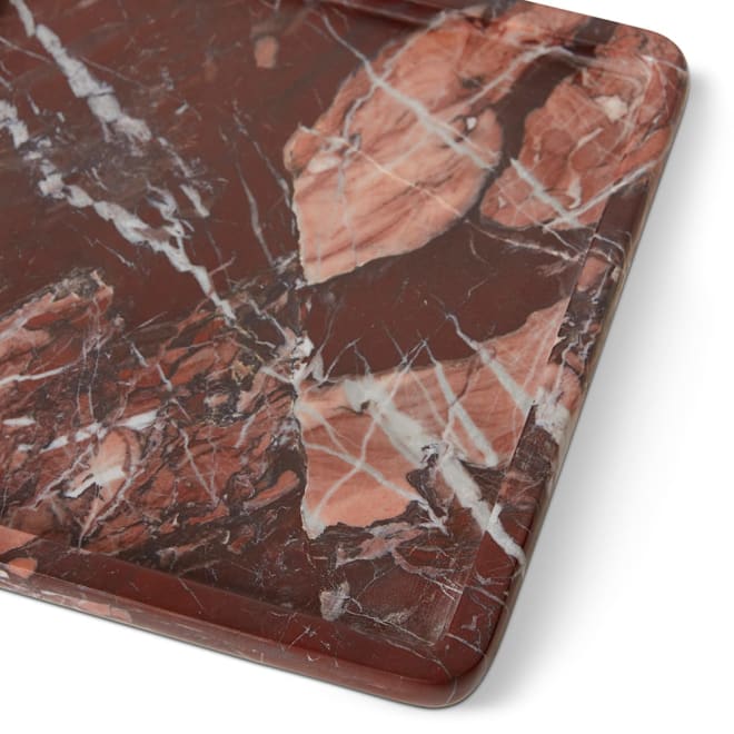 Friedrich Rosso Lavento Marble Decor Tray Burgundy - 20 x 20 x 2cm color Burgundy