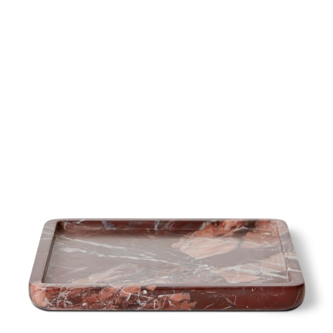 Friedrich Rosso Lavento Marble Decor Tray Burgundy - 20 x 20 x 2cm color Burgundy