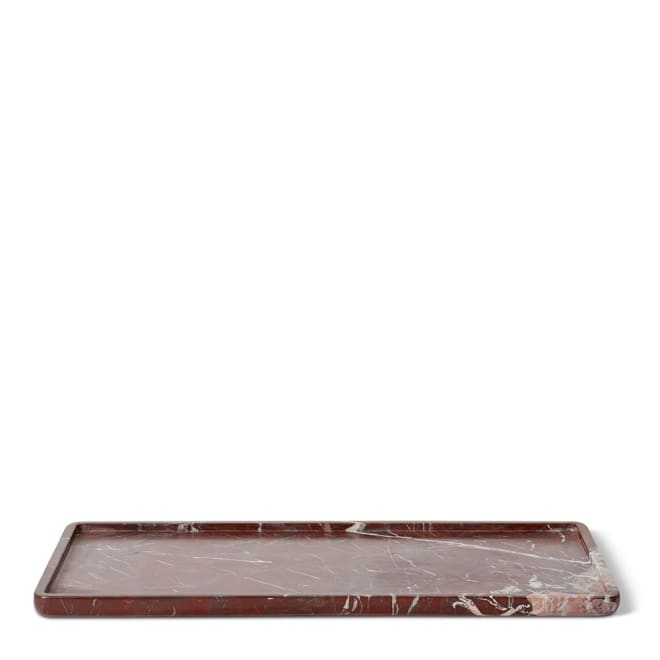 Friedrich Rosso Lavento Marble Decor Tray Burgundy - 50 x 25 x 2cm color Burgundy