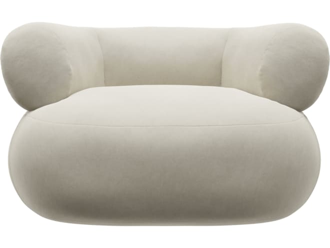 Colette Muse Flax Swivel Armchair color Muse Flax