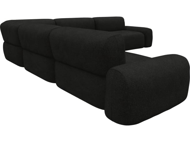 Beckett California Charcoal Modular Corner Sofa - 7 Piece color California Charcoal
