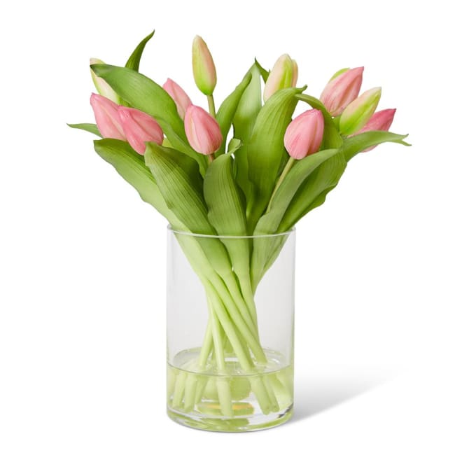 Tulip Bud Pink - 23 x 23 x 31cm color Pink/Clear