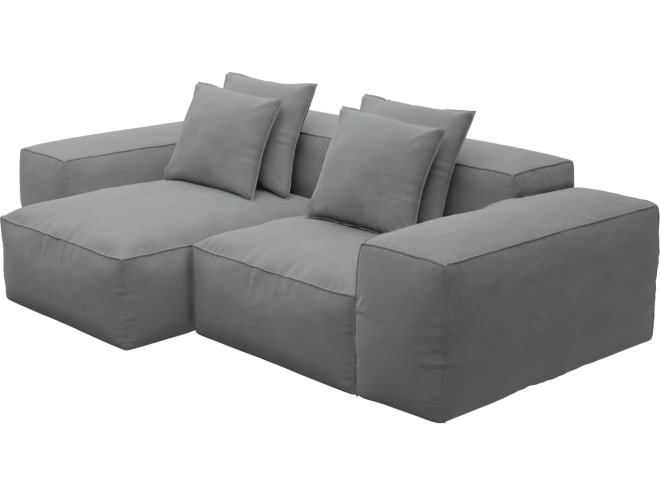 Riley Maya Flint Modular Sofa - 2 Seater Chaise color Maya Flint