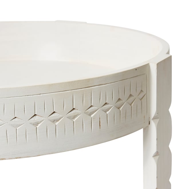 Yesha Coffee Table - 76 x 76 x 30cm color White