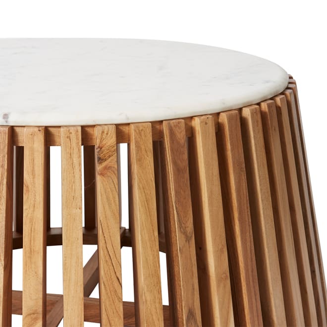 Azuka Coffee Table - 91 x 91 x 49cm color White/Natural