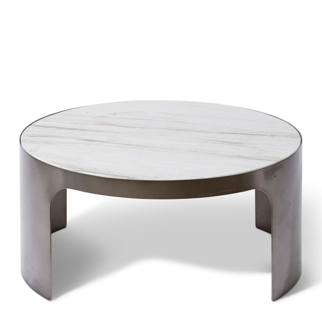 Sena Coffee Table - 80 x 80 x 38cm color Black White/Grey