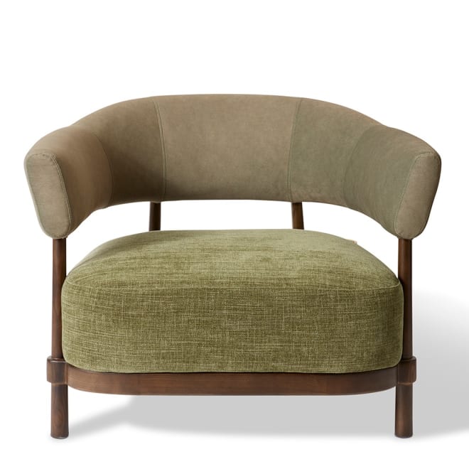 Leon Chair - 90 x 75 x 71cm color Green/Brown