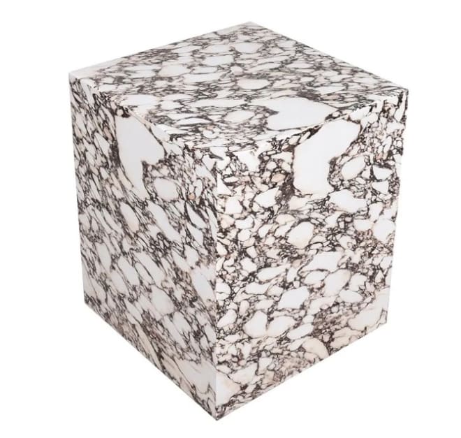 Jameka Side Table Resin - 38 x 38 x 45cm color Brown