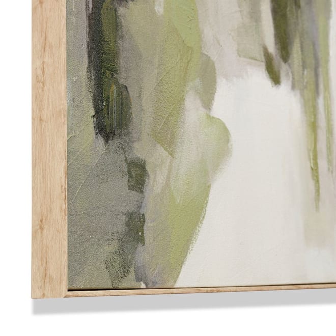 Thando Hand Painted Wall Art - 90 x 5 x 120cm color Green