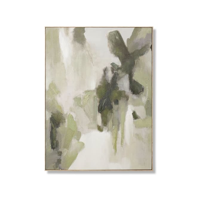 Thando Hand Painted Wall Art - 90 x 5 x 120cm color Green