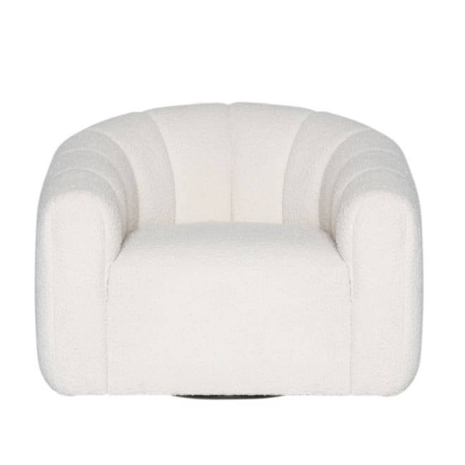 Newry Swivel Chair Boucle Ivory color Boucle Ivory