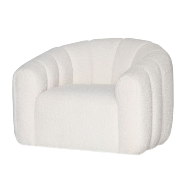 Newry Swivel Chair Boucle Ivory color Boucle Ivory