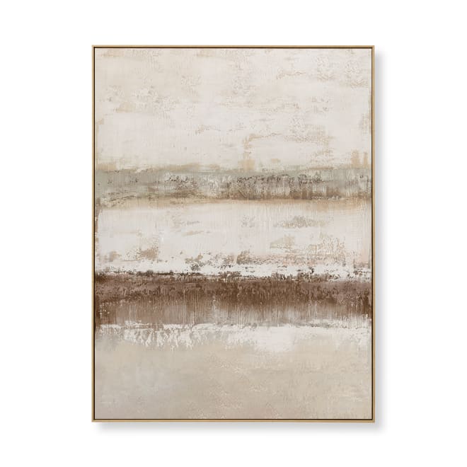 Subtle Shift Hand Painted Wall - 90 x 5 x 120cm color Beige