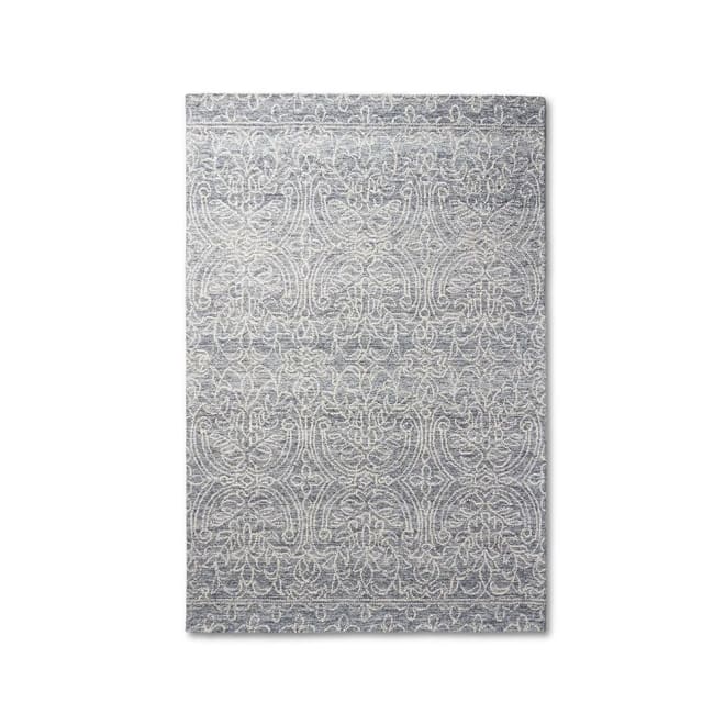Domoni Floor Rug (Blue/Cream) 
