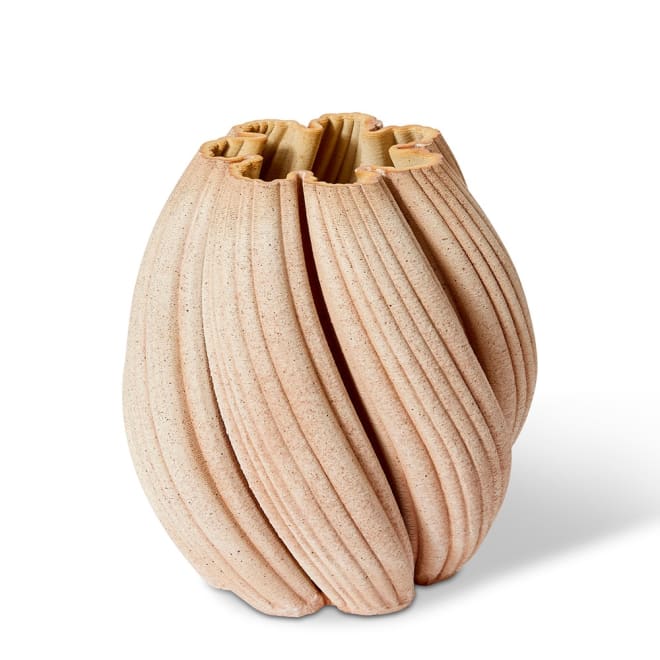 Becca Vase - 25 x 24 x 25cm color Beige