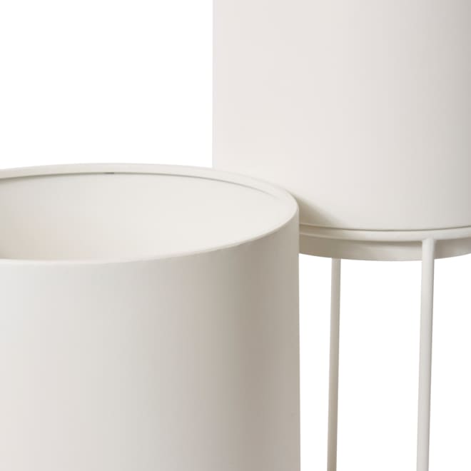 Gunner Planter with Stand Set 2 28 x 28 x 56cm / 32 x 32 x 36cm color White