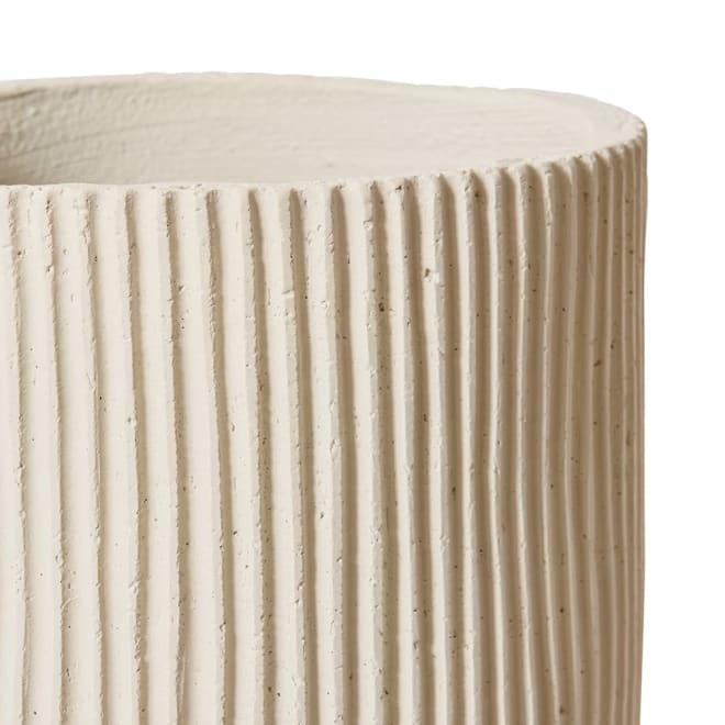 Fezeka Tall Fibrestone Planter White - 31 x 31 x 48cm color White