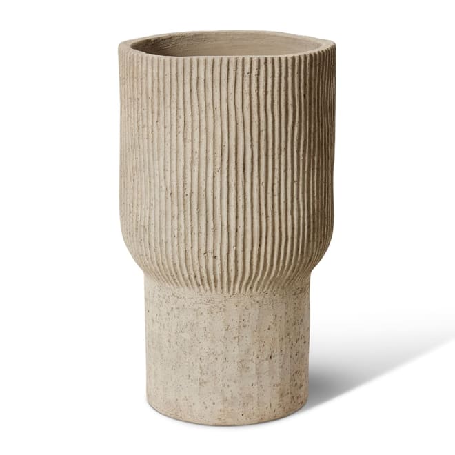 Fezeka Tall Fibrestone Planter Natural - 34 x 34 x 58cm color Natural