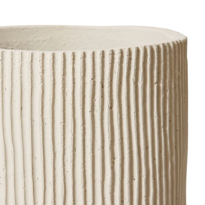 Fezeka Tall Fibrestone Planter White - 34 x 34 x 58cm color White