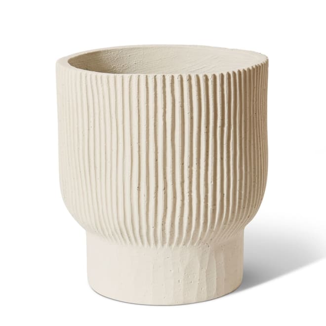 Fezeka Fibrestone Planter White - 39 x 39 x 42cm color White