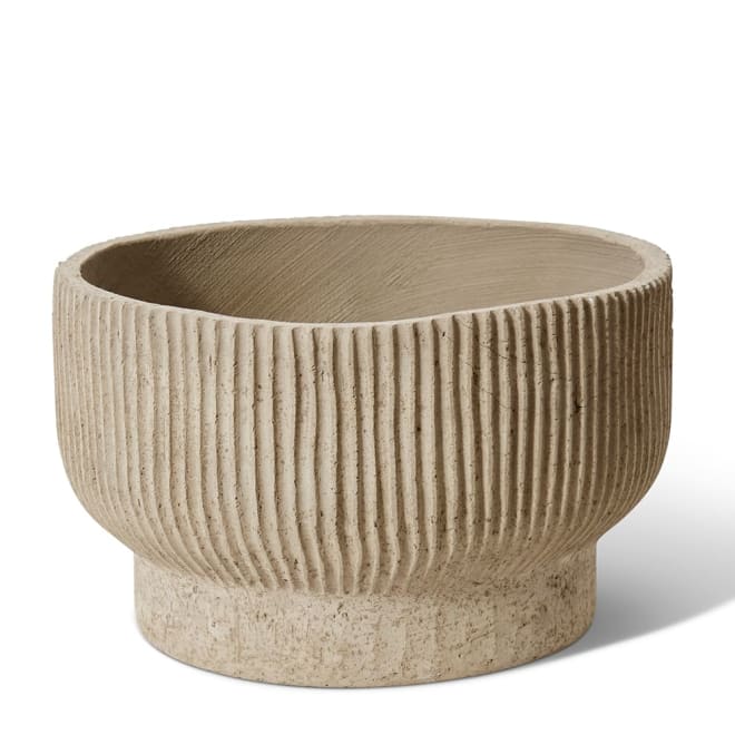 Fezeka Bowl Fibrestone Planter Natural - 43 x 43 x 26cm color Natural