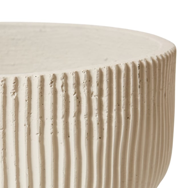 Fezeka Bowl Fibrestone Planter White - 43 x 43 x 26cm color White