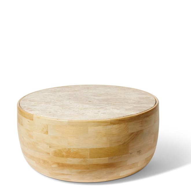 Gazali Coffee Table - 100 x 100 x 45cm color Cream/Natural